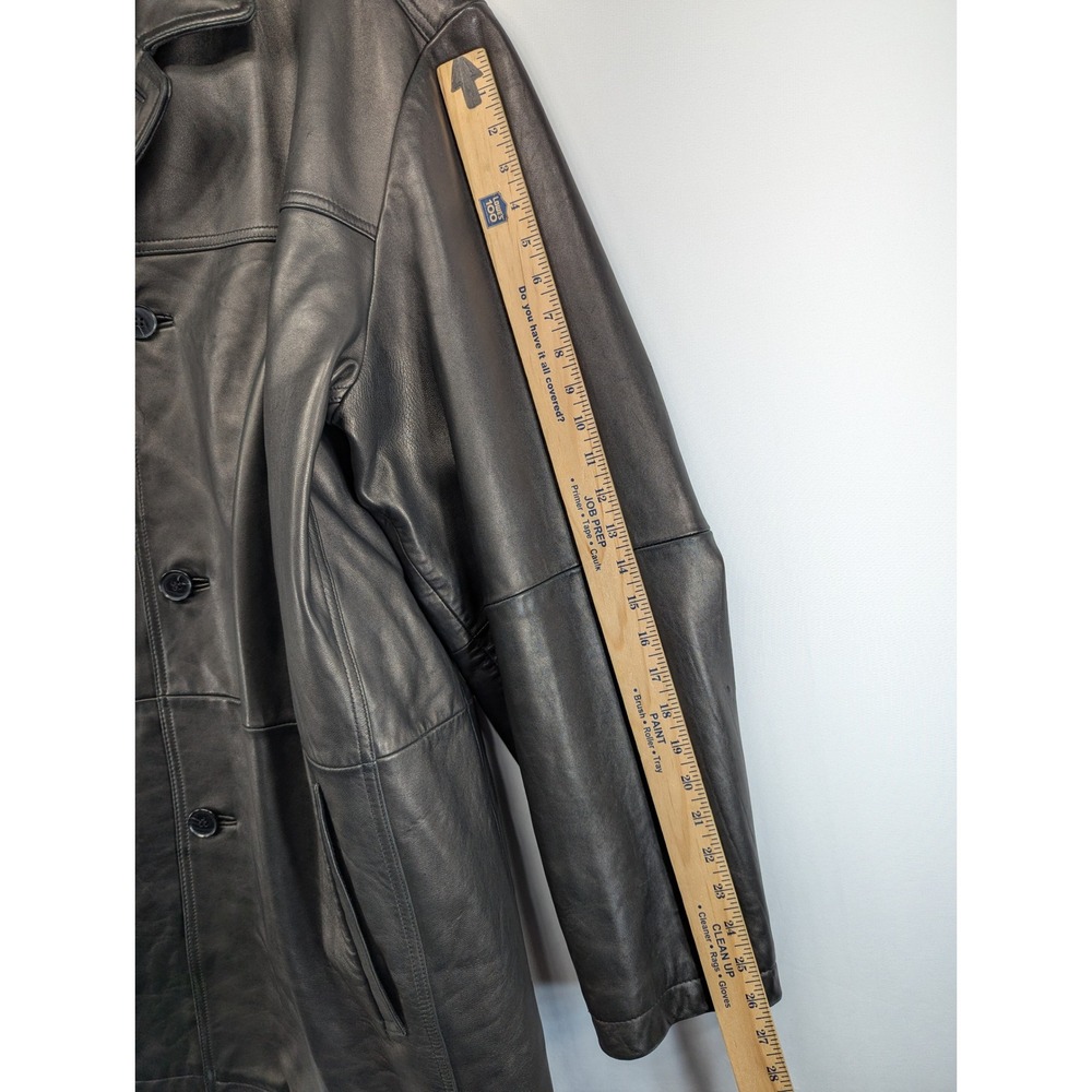 Wilsons Leather Pelle Studio Black Leather Car Coat Thinsulate 2XLT Mens Jacket - Picture 8 of 11